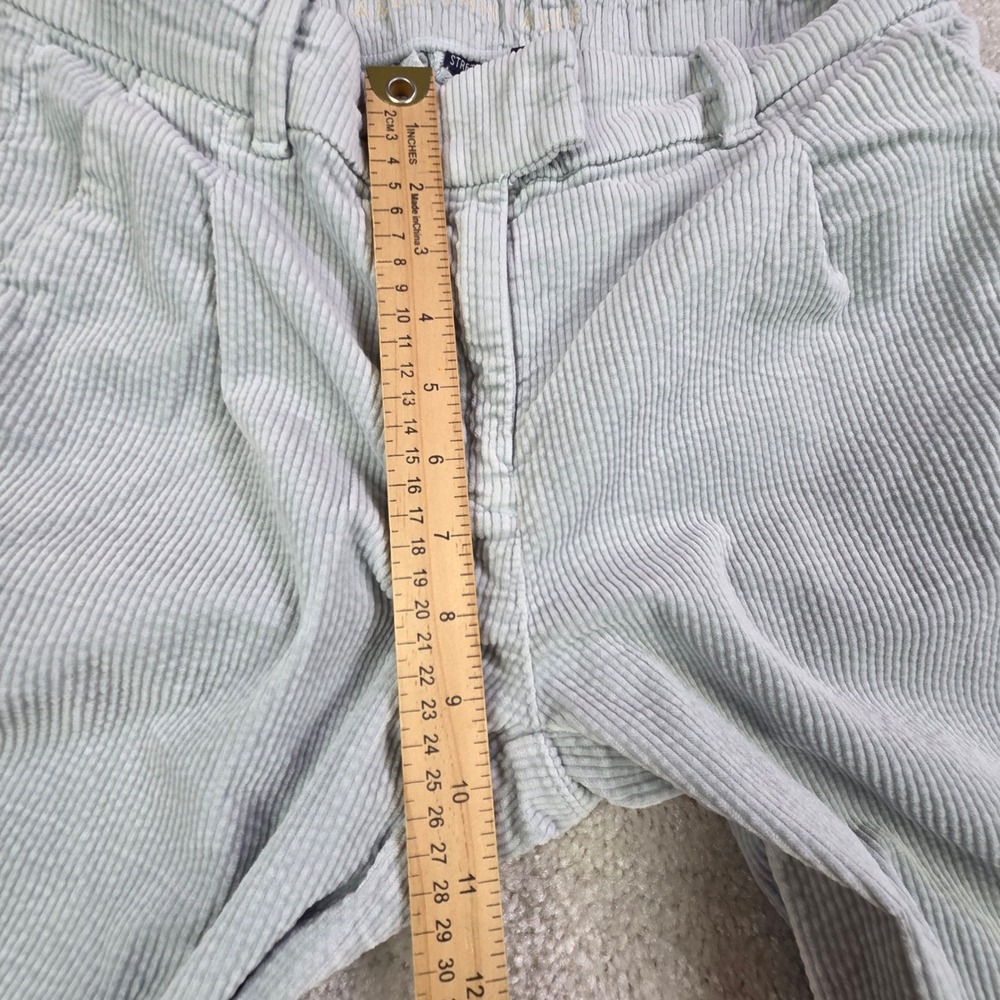 American Eagle Wide Leg Trouser Corduroy Pants Blue Womens Size 2 Regular - Picture 8 of 10